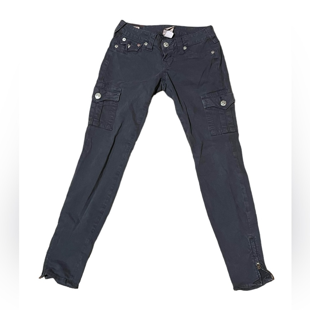 TRUE RELIGION KRISTA Cargo Jeans Gray Women’s